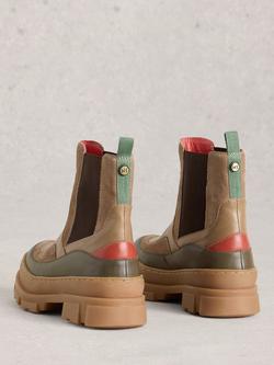 White Stuff Wren Leather Puddle Boot - view 2, Natural/Multi