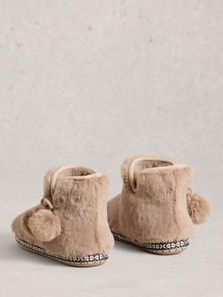 White Stuff Slipper Boots, Dark Natural - view 2, Dark Natural