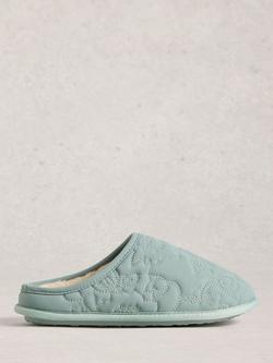 White Stuff Quilted Mule Sliders, Dus Green