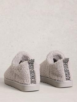 White Stuff Borg Slipper Boots, Mid Grey - view 2, Mid Grey