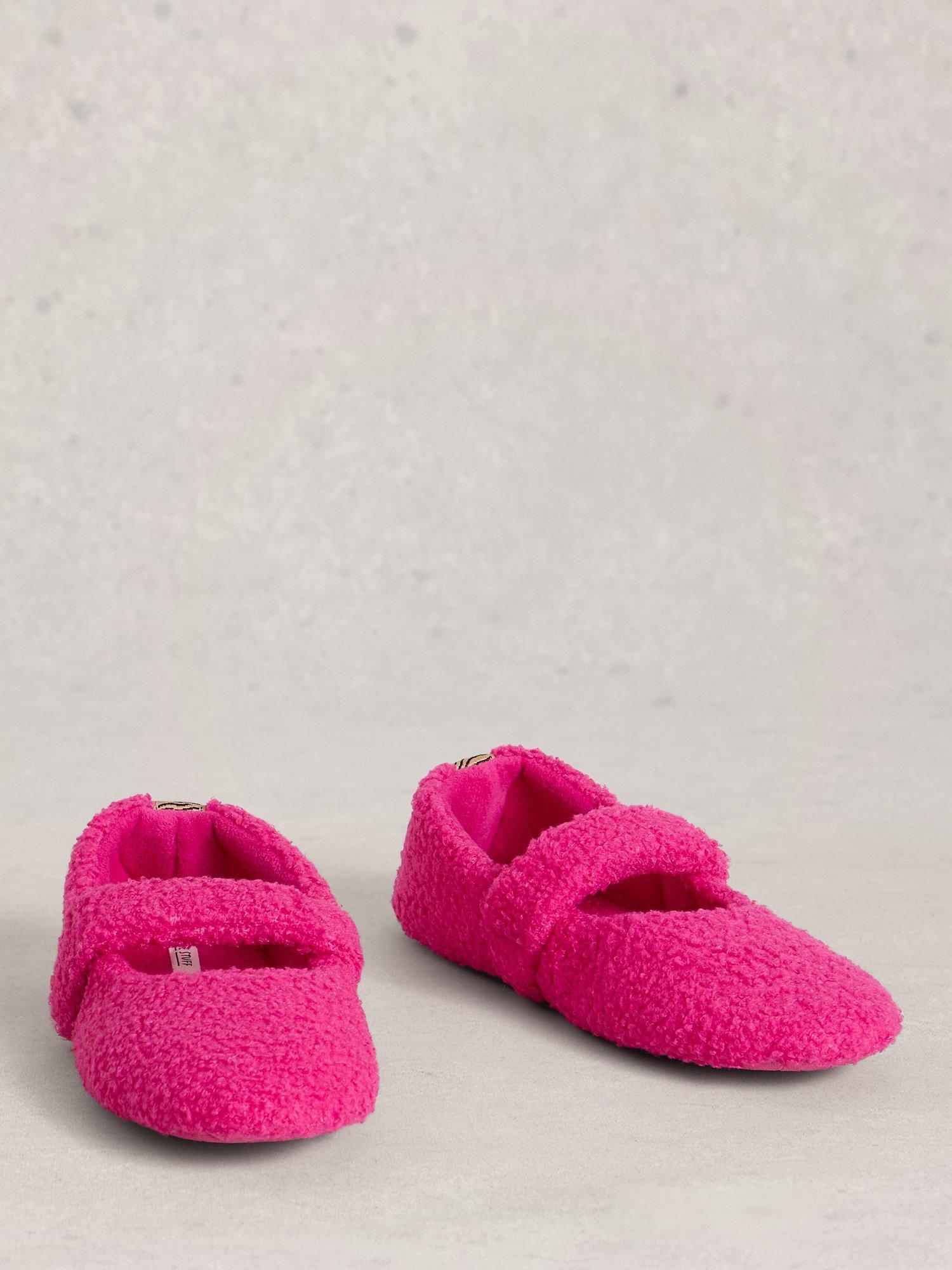 Product image 4 of 4, which shows White Stuff Borg Mary Jane Ballerina Slippers, Pink, M