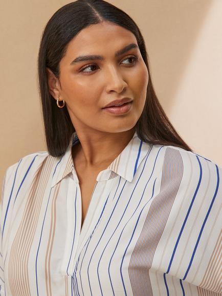 Live Unlimited Curve Multi Stripe Shirt, White/Multi - view 2, White/Multi