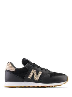 New Balance 500 Lace Up Trainers, Black/Multi