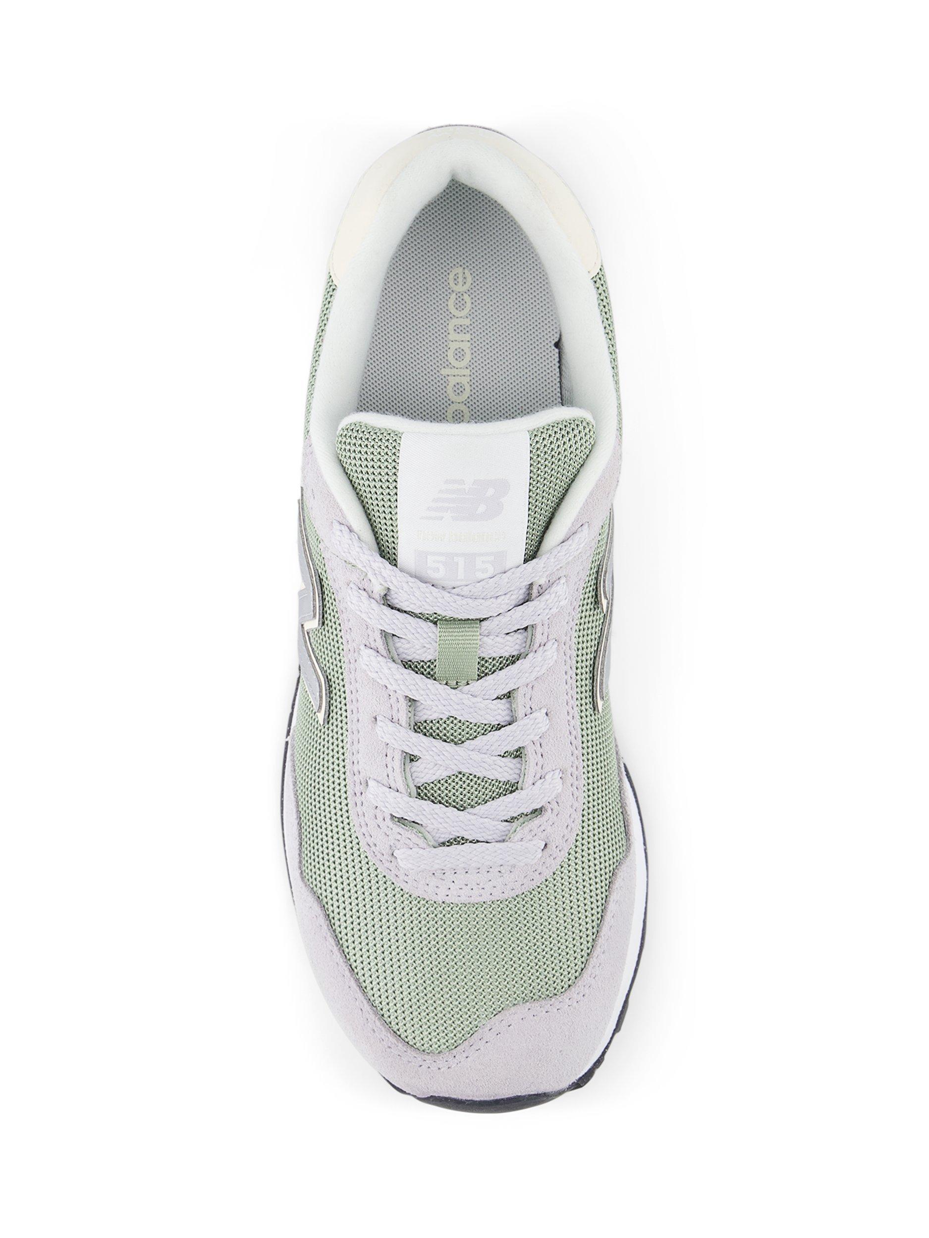Product image 3 of 5, which shows New Balance 515V3 Suede Blend Lace Up Trainers, Green/Multi, 4