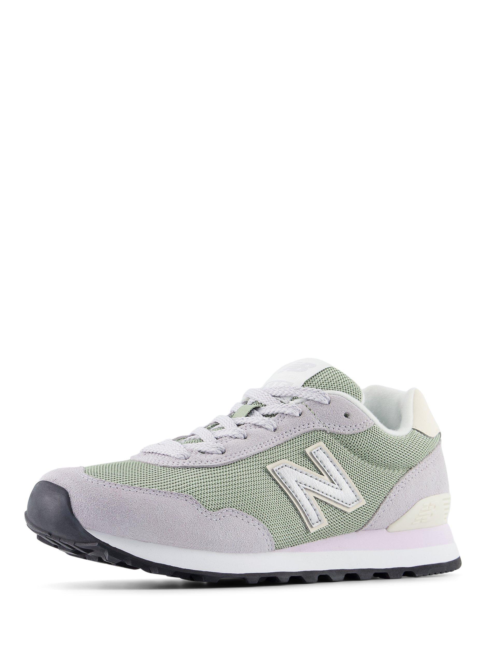 Product image 4 of 5, which shows New Balance 515V3 Suede Blend Lace Up Trainers, Green/Multi, 4