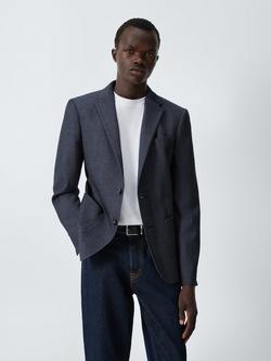 John Lewis Wool Blend Slim Fit Blazer, Denim, Denim