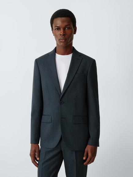 John Lewis Washable Regular Fit Notch Lapel Suit Jacket, Charcoal, Charcoal