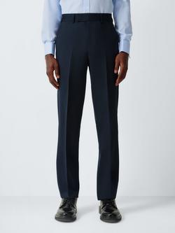 John Lewis Washable Wool Blend Suit Trousers, Navy, Navy