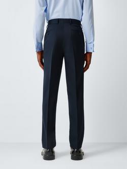 John Lewis Washable Wool Blend Suit Trousers, Navy - view 2, Navy