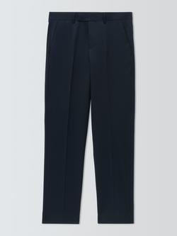 John Lewis Washable Wool Blend Suit Trousers, Navy, Navy