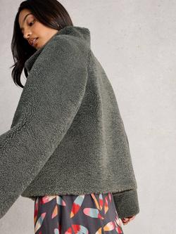 White Stuff Adley Long Sleeve Funnel Neck Reversible Jacket - view 2, Grey/Multi