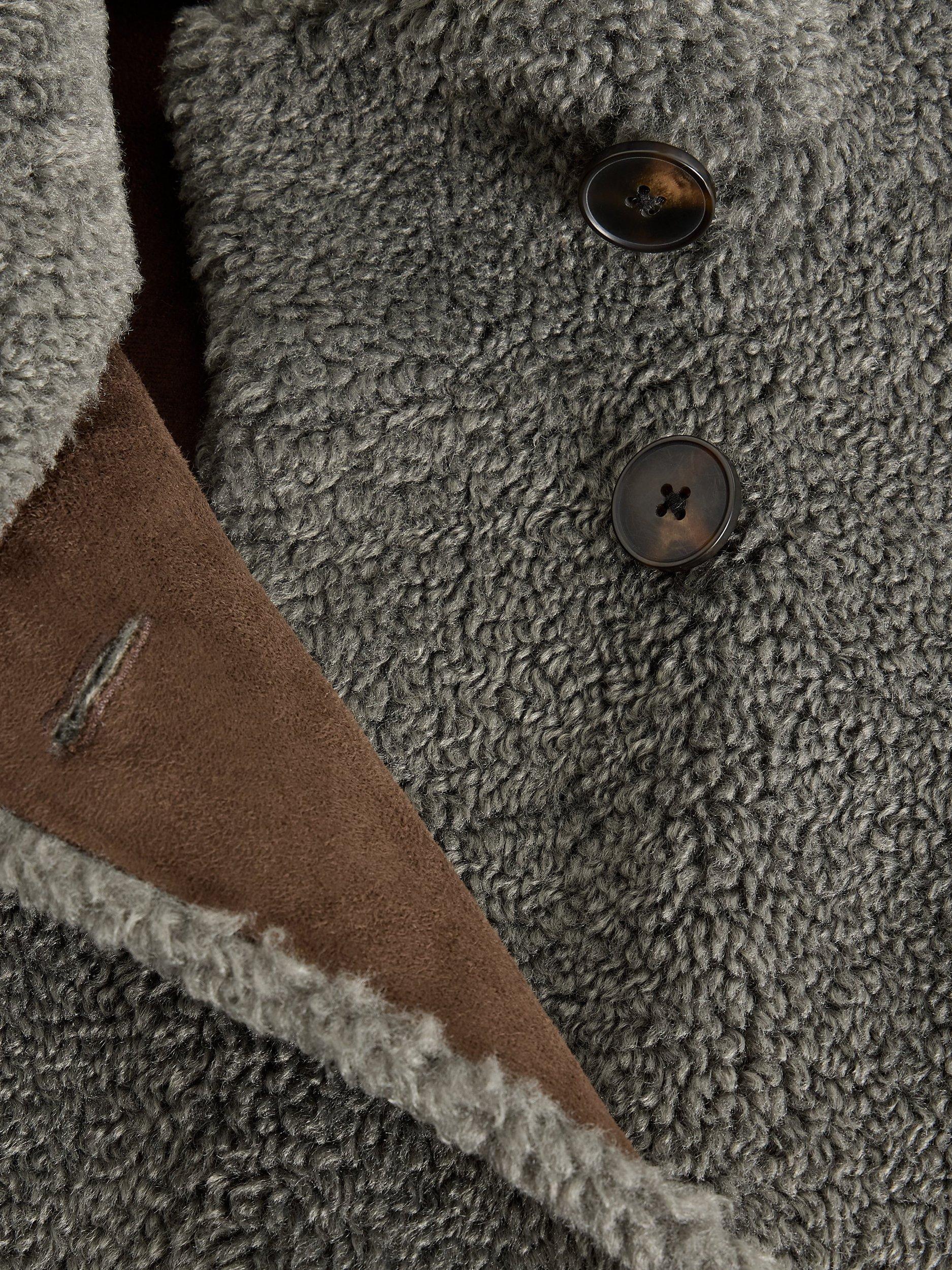 Product image 6 of 7, which shows White Stuff Adley Long Sleeve Funnel Neck Reversible Jacket , Grey/Multi, 18