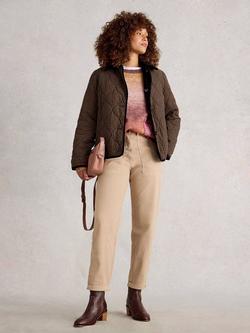 White Stuff Arden Reversible Quilted Jacket, Black/Multi, Black/Multi