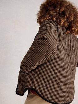 White Stuff Arden Reversible Quilted Jacket, Black/Multi - view 2, Black/Multi