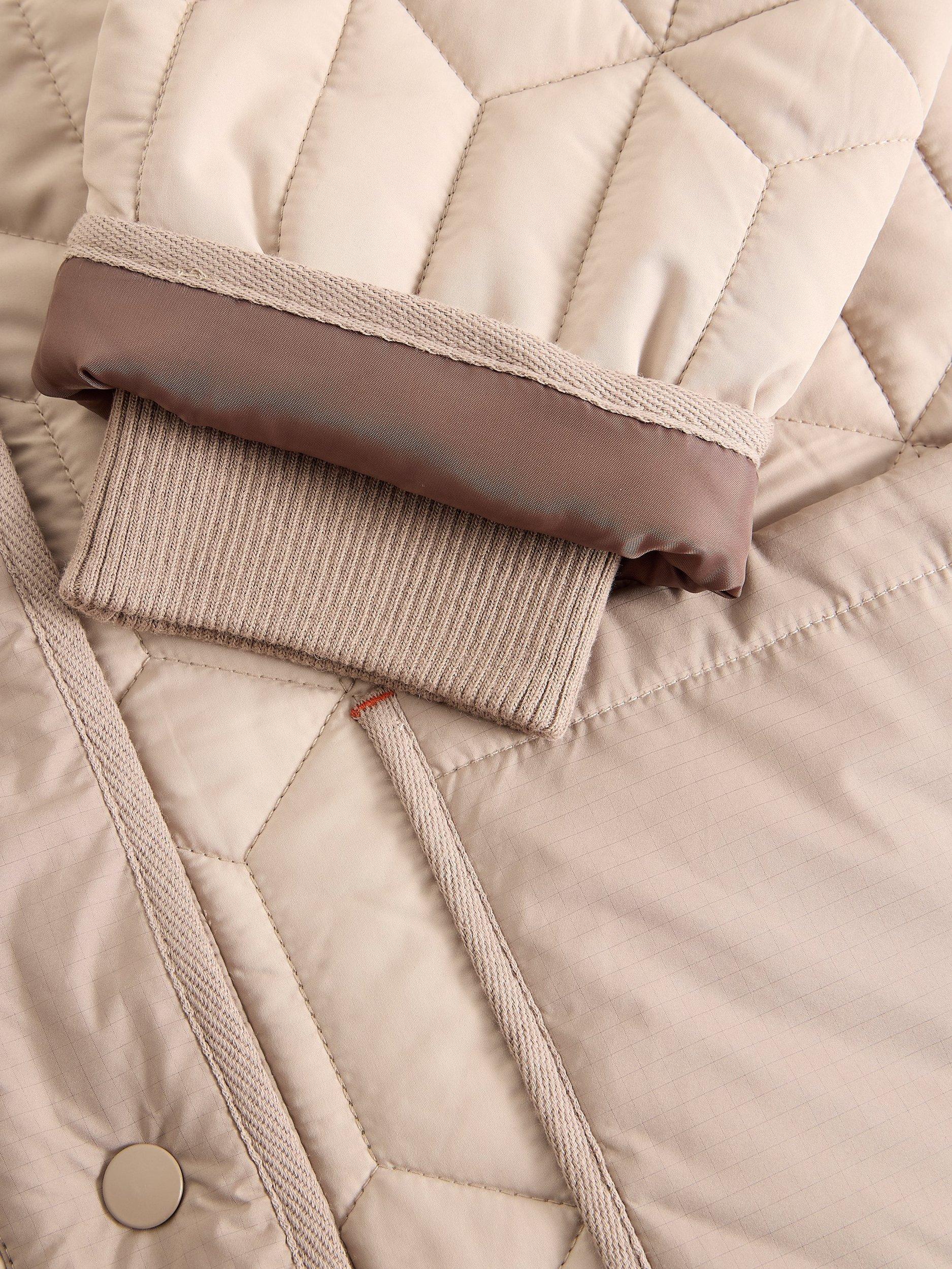 Product image 6 of 6, which shows White Stuff Carmel Quilted Overcoat, Dark Natural, 6