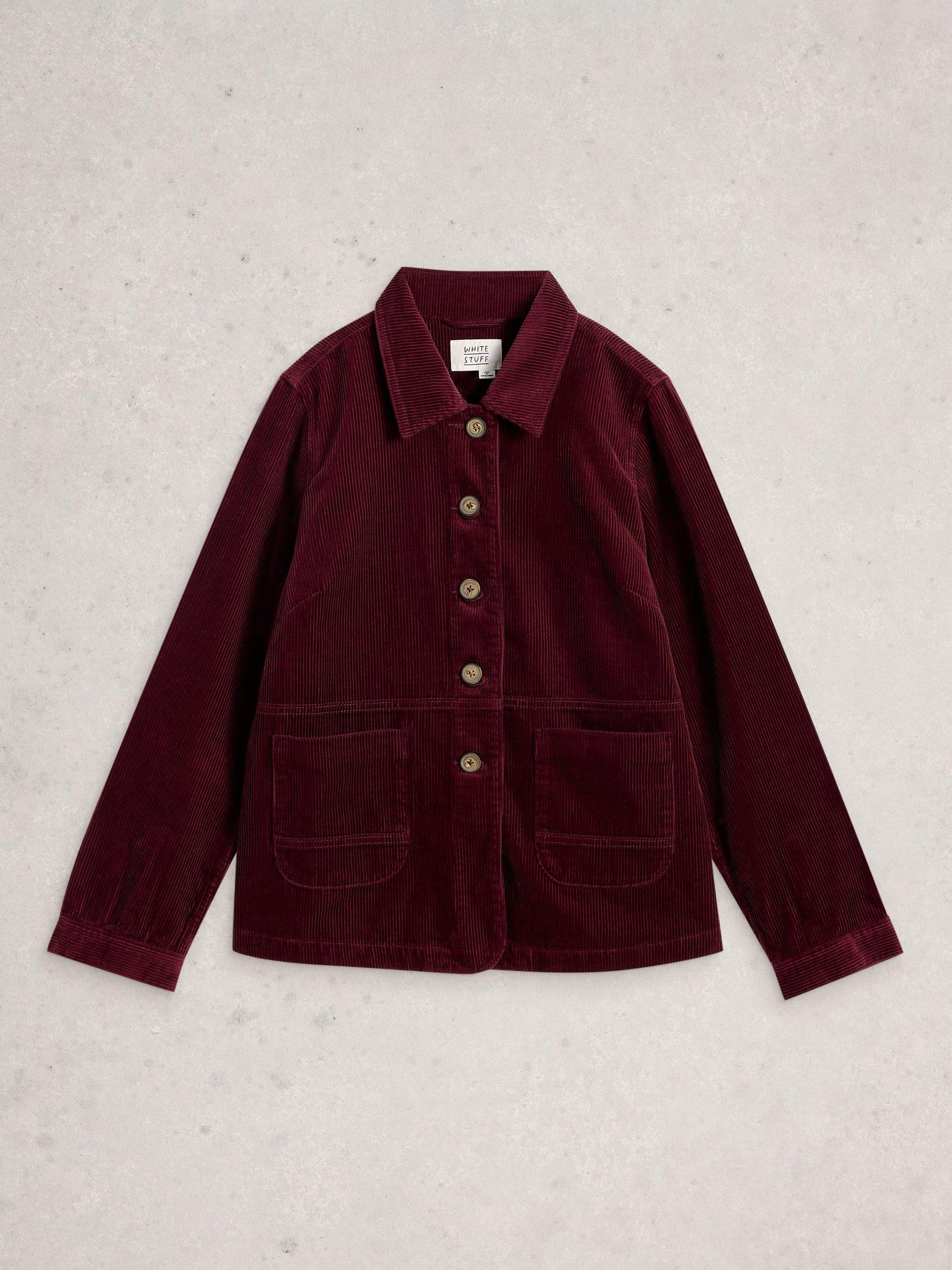 Product image 5 of 6, which shows White Stuff Carrie Corduroy Jacket, Dark Plum, 6