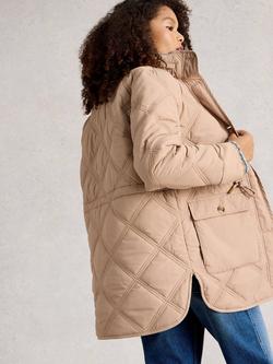 White Stuff Edie Quilted Jacket, Light Natural - view 2, Light Natural