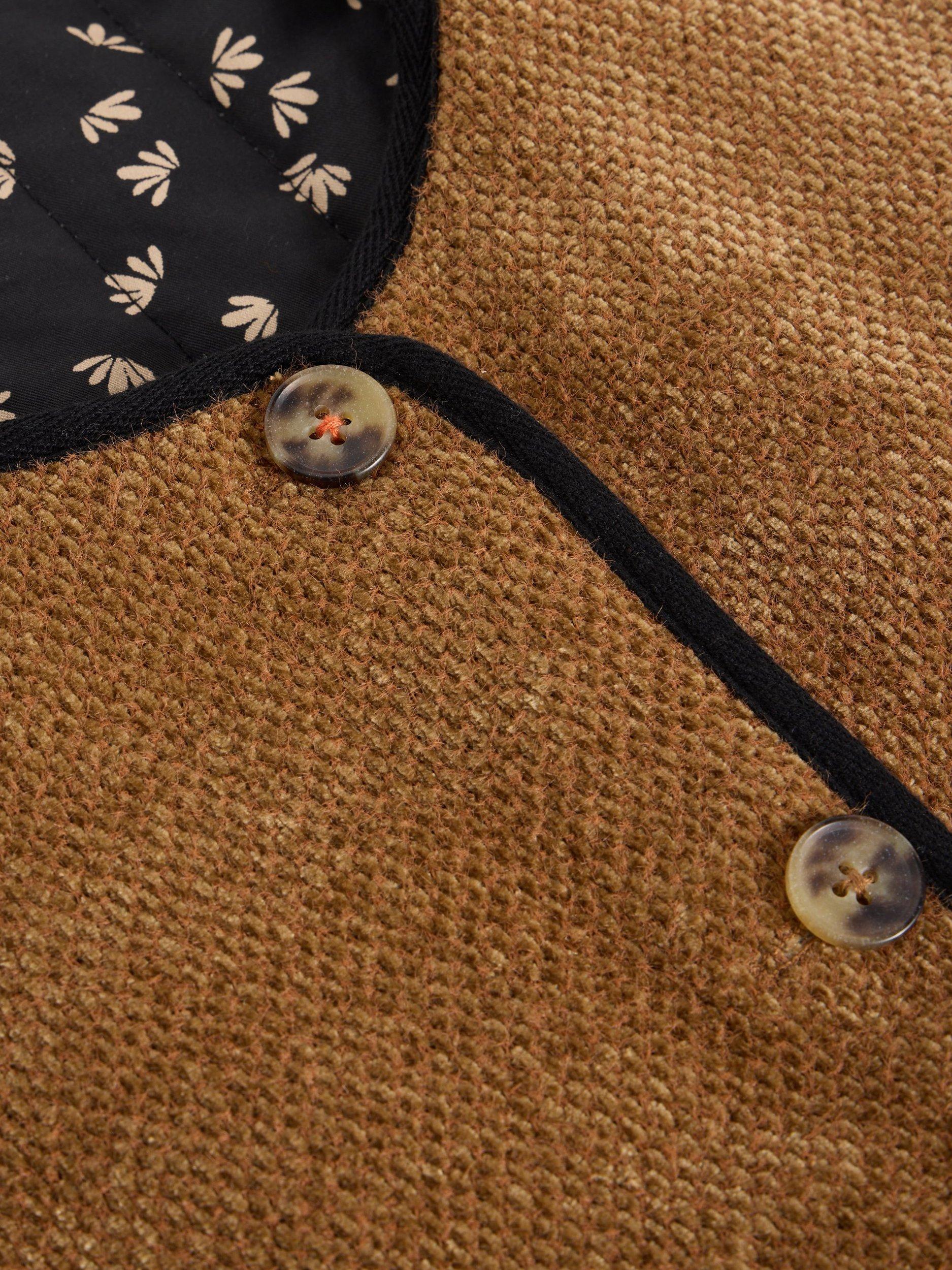 Product image 6 of 7, which shows White Stuff Emma Reversible Gilet, Black/Multi, 8