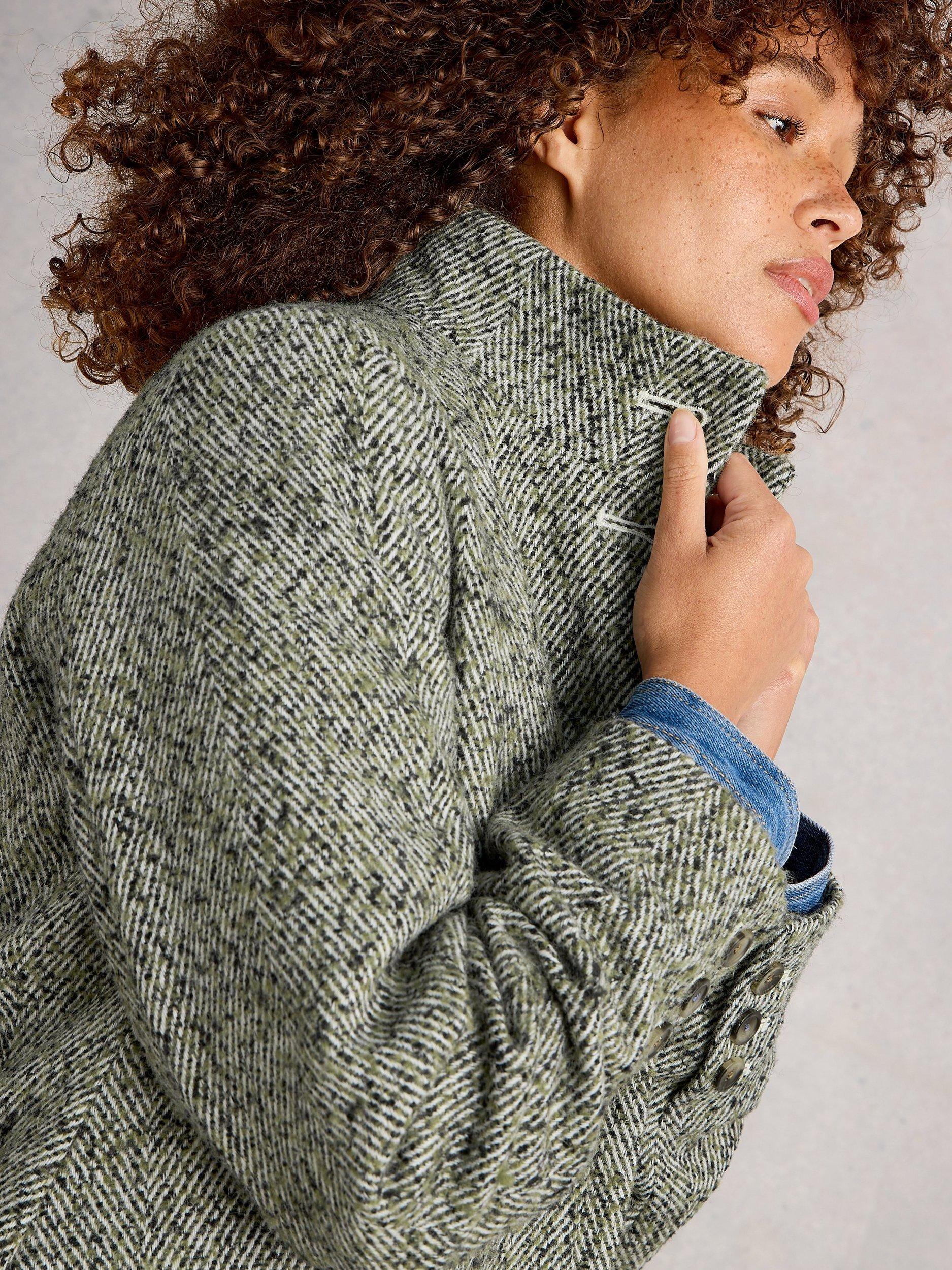 Product image 3 of 6, which shows White Stuff Karla Longline Overcoat, Grey, 6