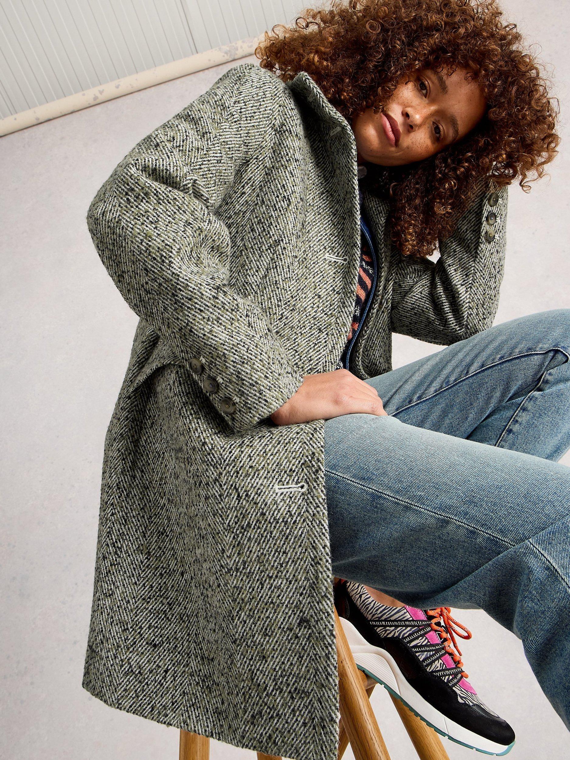 Product image 4 of 6, which shows White Stuff Karla Longline Overcoat, Grey, 6