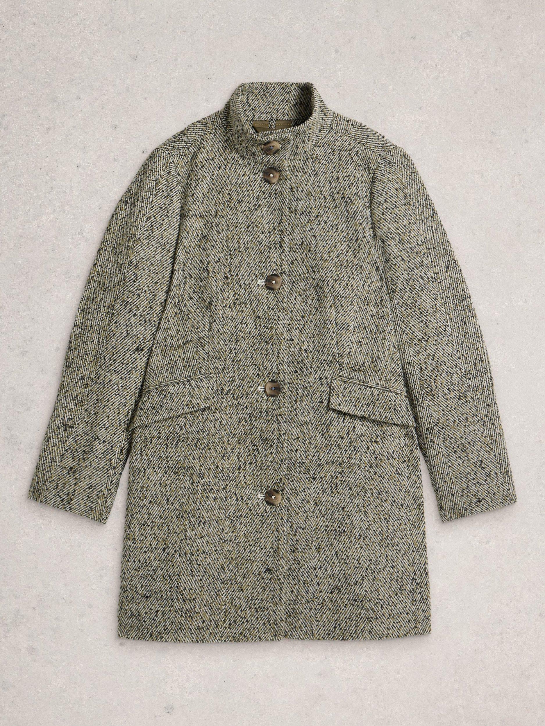 Product image 5 of 6, which shows White Stuff Karla Longline Overcoat, Grey, 6