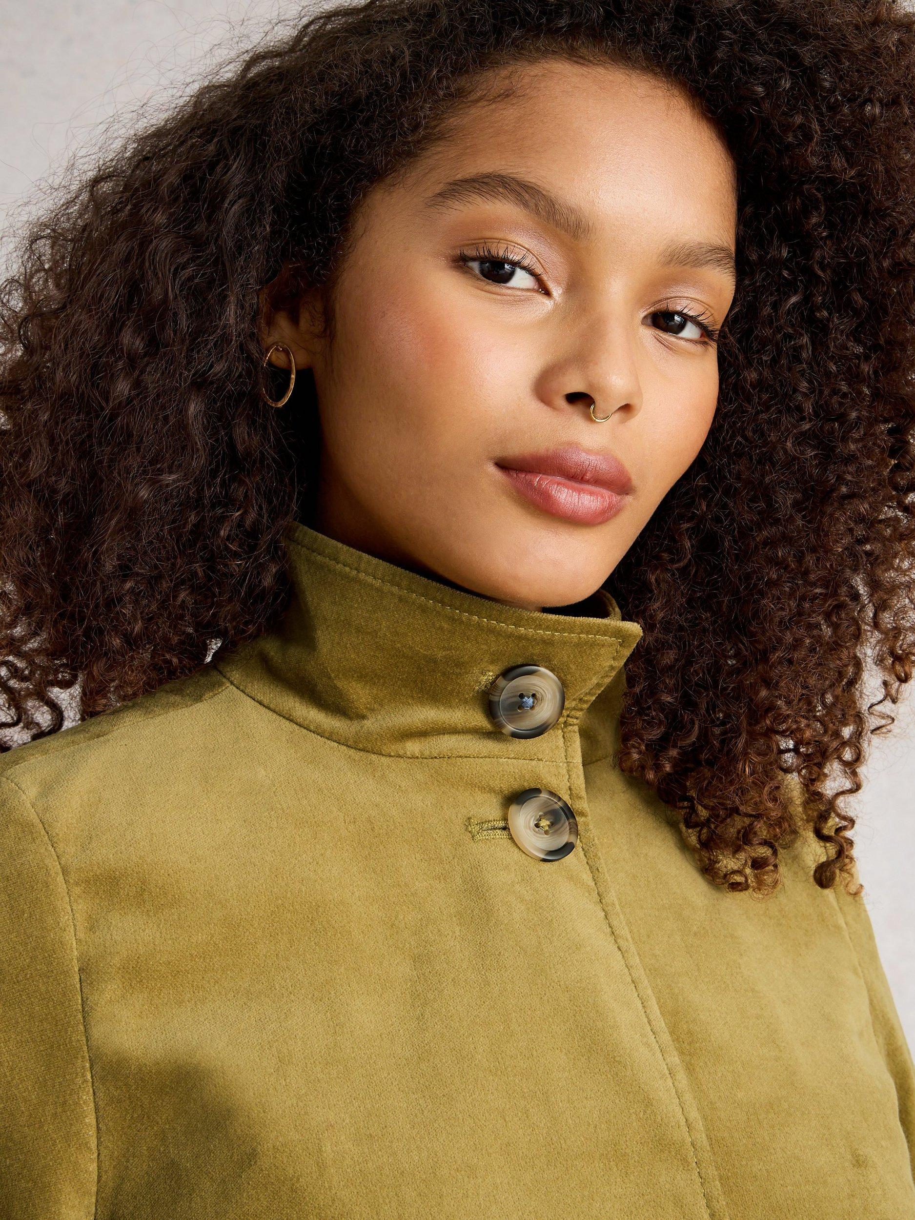 Product image 3 of 6, which shows White Stuff Karla Coat, Khaki Green, 6