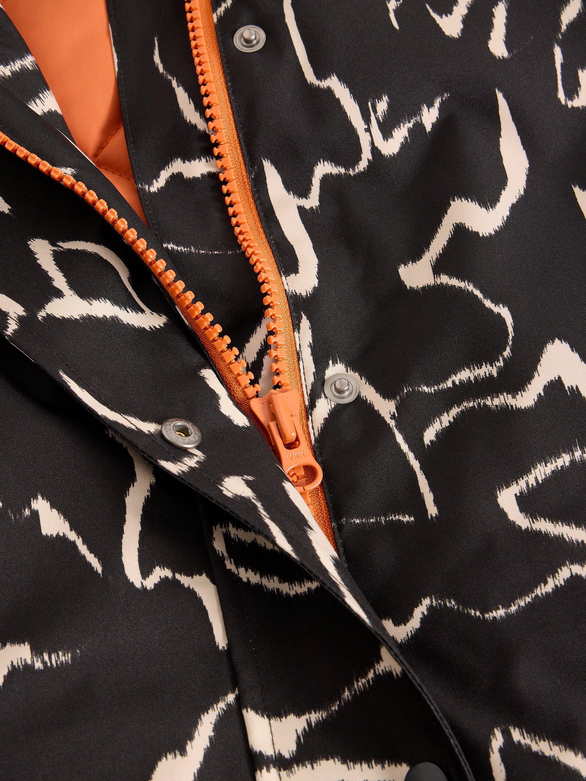 Product image 6 of 6, which shows White Stuff Willow Cotton Blend Hooded Coat, Black/Multi, 6