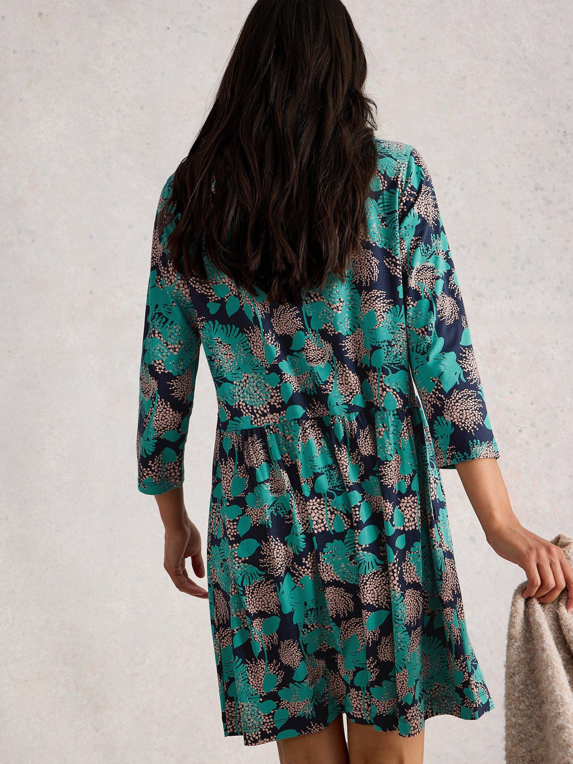 Product image 2 of 6, which shows White Stuff Everly Floral Jersey Dress, Navy/Multi, 6