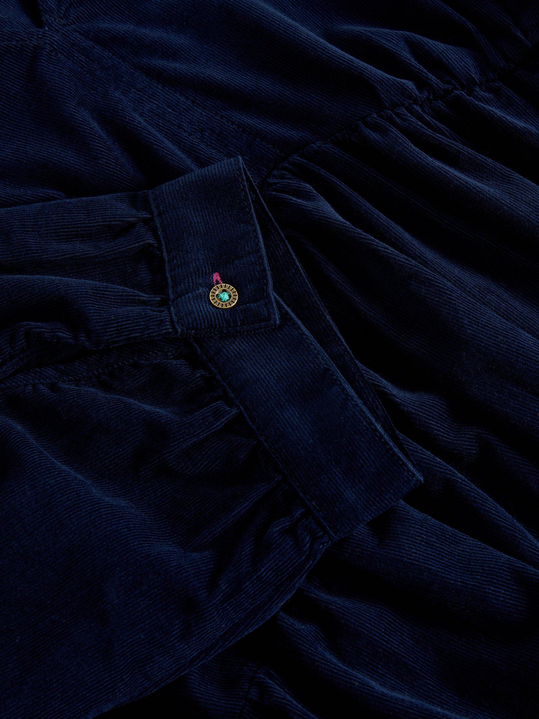 Product image 6 of 6, which shows White Stuff Lucy Corduroy V-Neck Dress, Dark Navy, 6