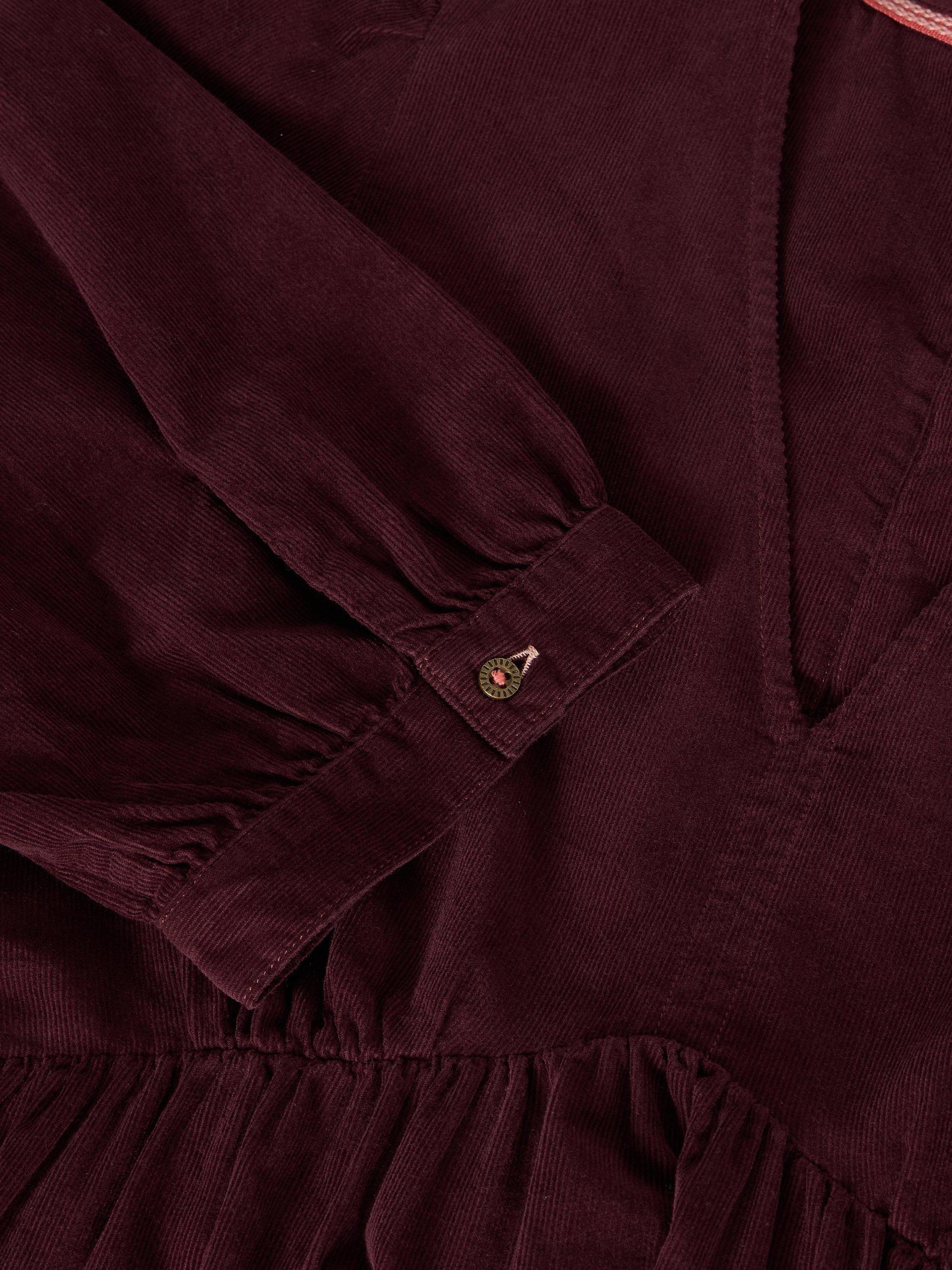 Product image 6 of 6, which shows White Stuff Lucy Corduroy Midi Dress, Dark Plum, 10