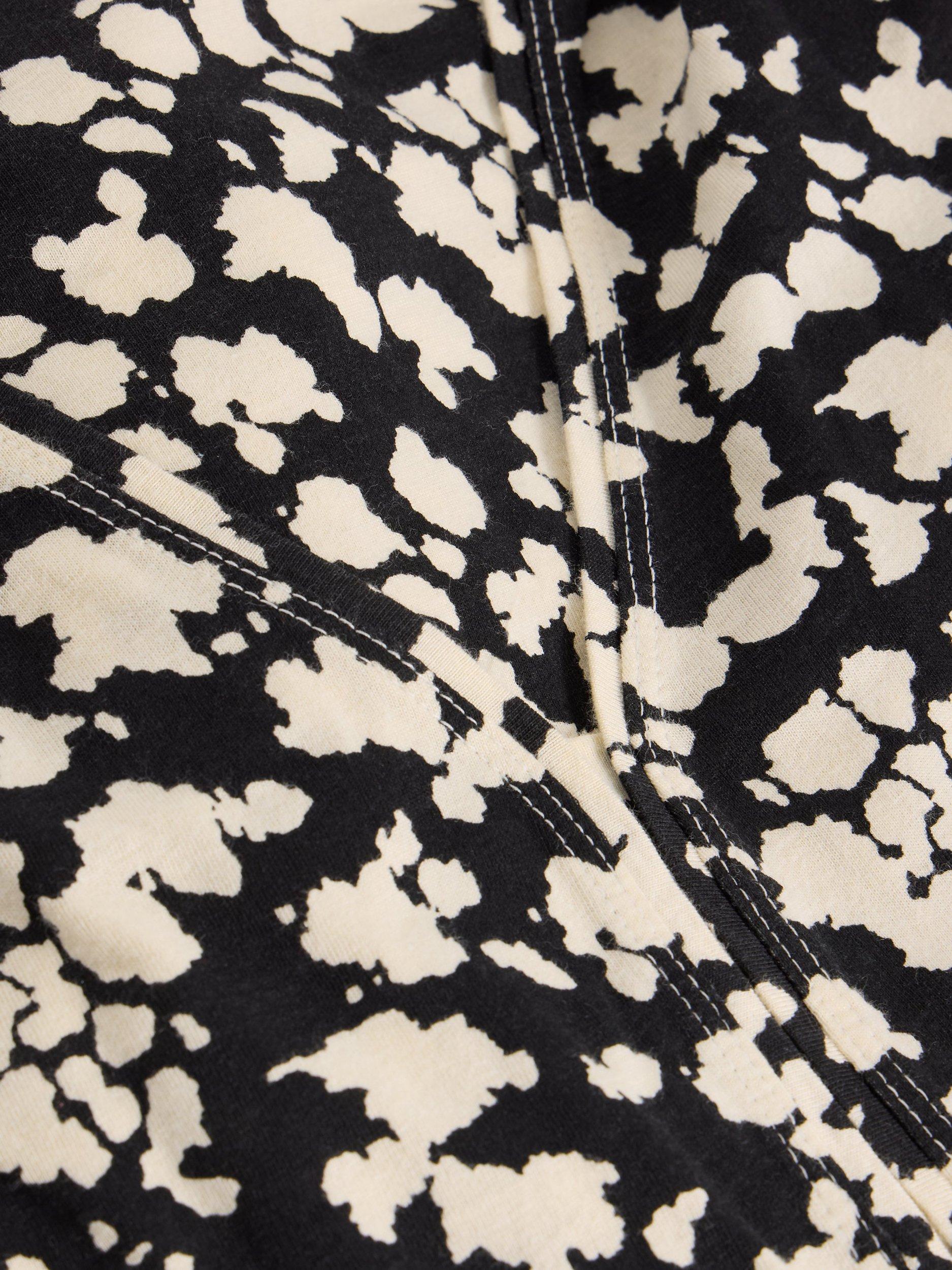 Product image 6 of 6, which shows White Stuff Megan Abstract Jersey Dress, Black/Multi, 6