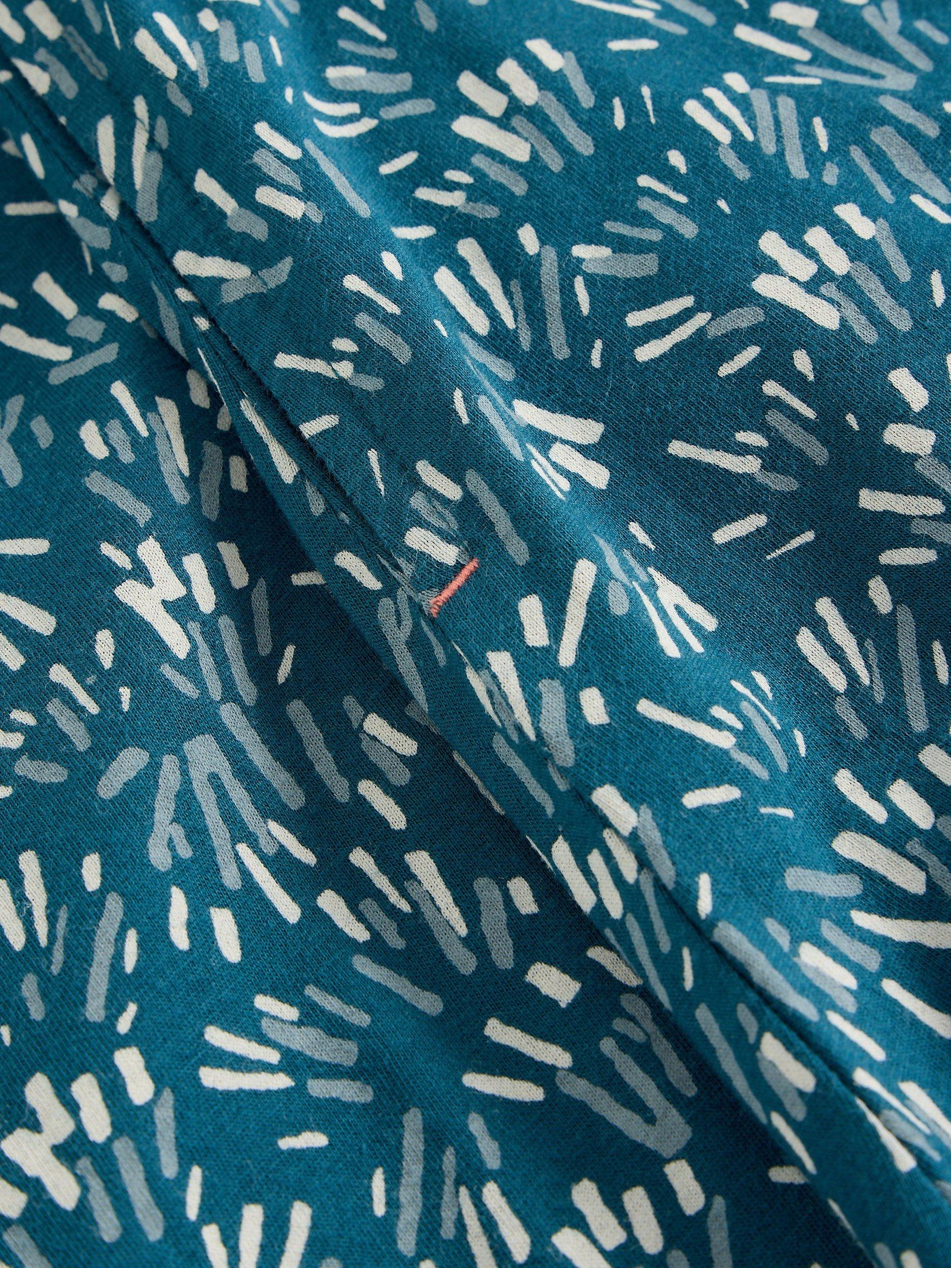 Product image 6 of 6, which shows White Stuff Megan Abstract Jersey Dress, Blue, 6