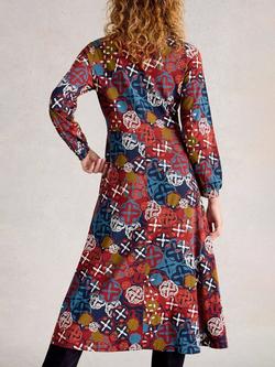 White Stuff Megan Abstract Jersey Dress, Multi - view 2, Multi