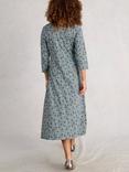 White Stuff Rua Cotton Blend Abstract Print Midi Dress