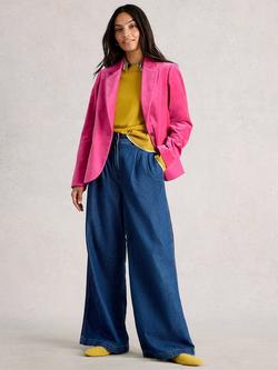 White Stuff Evelyn Cotton Blazer, Bright Pink