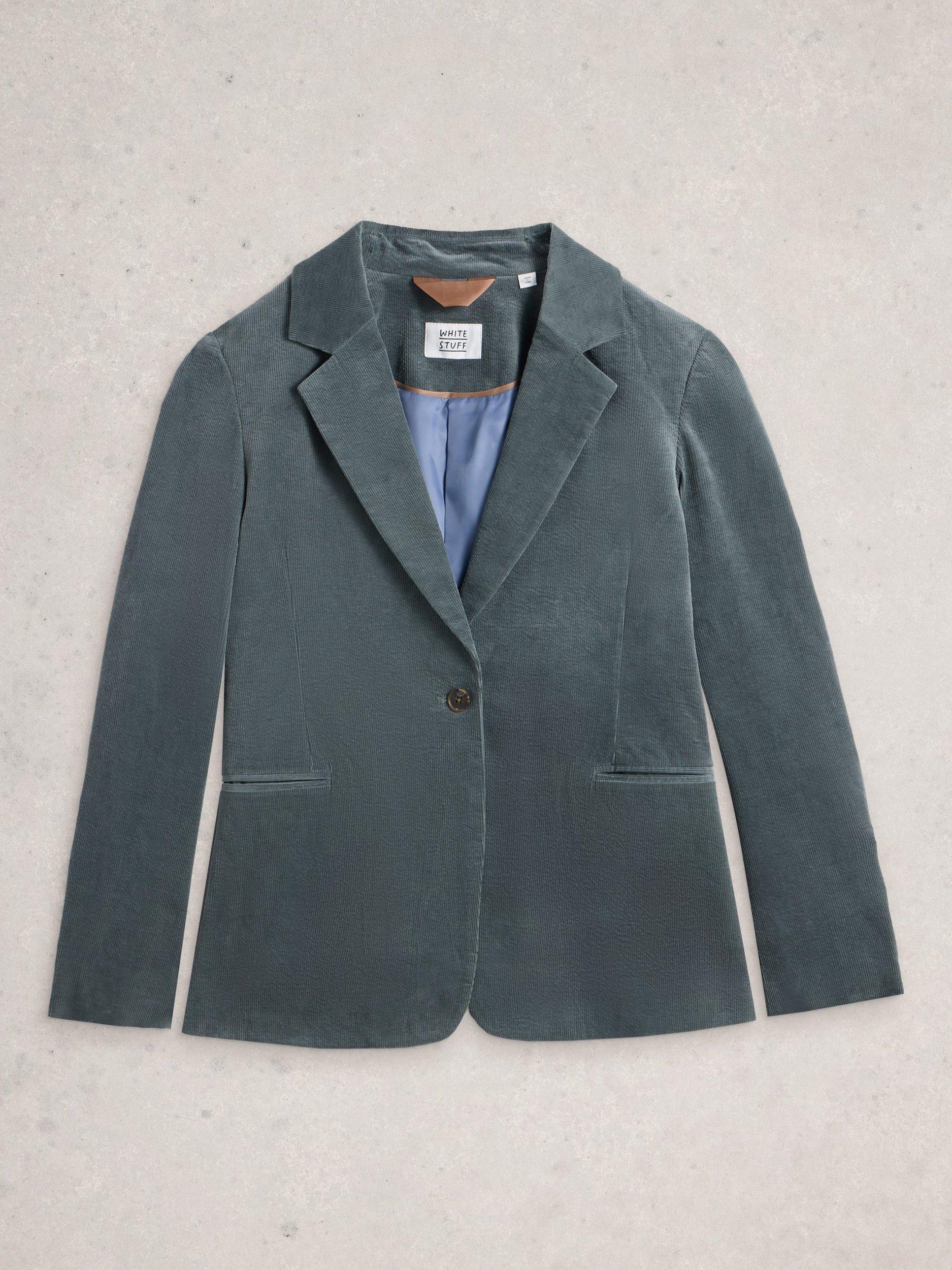 Product image 5 of 7, which shows White Stuff Evelyn Corduroy Blazer, Dark Green, 12