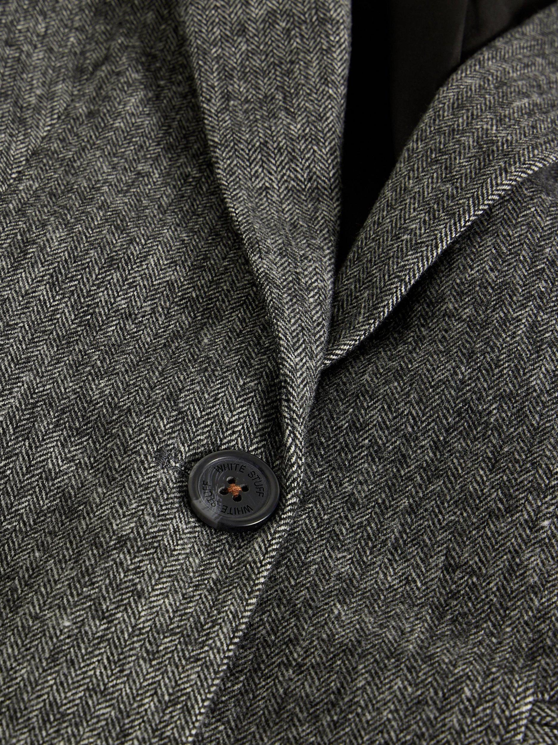 Product image 6 of 6, which shows White Stuff Evelyn Classic Tweedy Blazer Jacket, Grey, 20