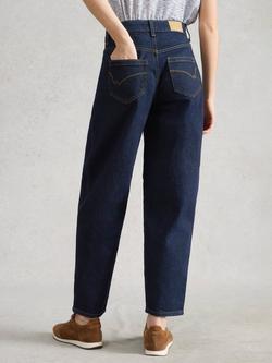 White Stuff Aubrey Cotton Blend Barrel Cut Jeans - view 2, Dark Blue