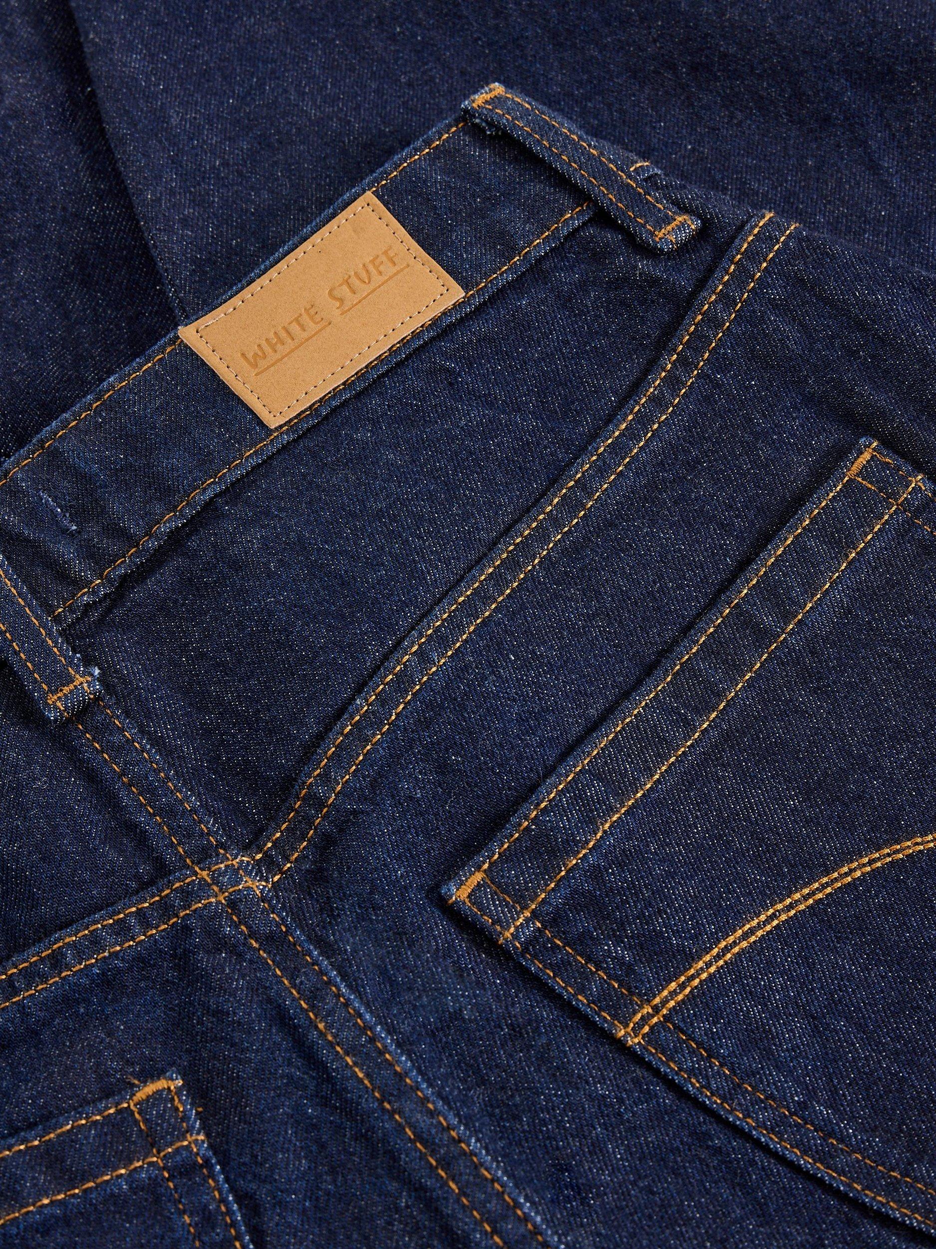 Product image 6 of 6, which shows White Stuff Aubrey Cotton Blend Barrel Cut Jeans, Dark Blue, 6S