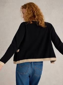 White Stuff Charlotte Colour Block Cardigan - view 2, Black