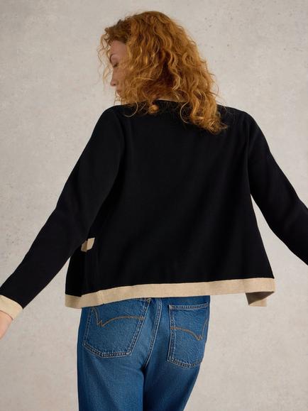 White Stuff Charlotte Colour Block Cardigan - view 2, Black