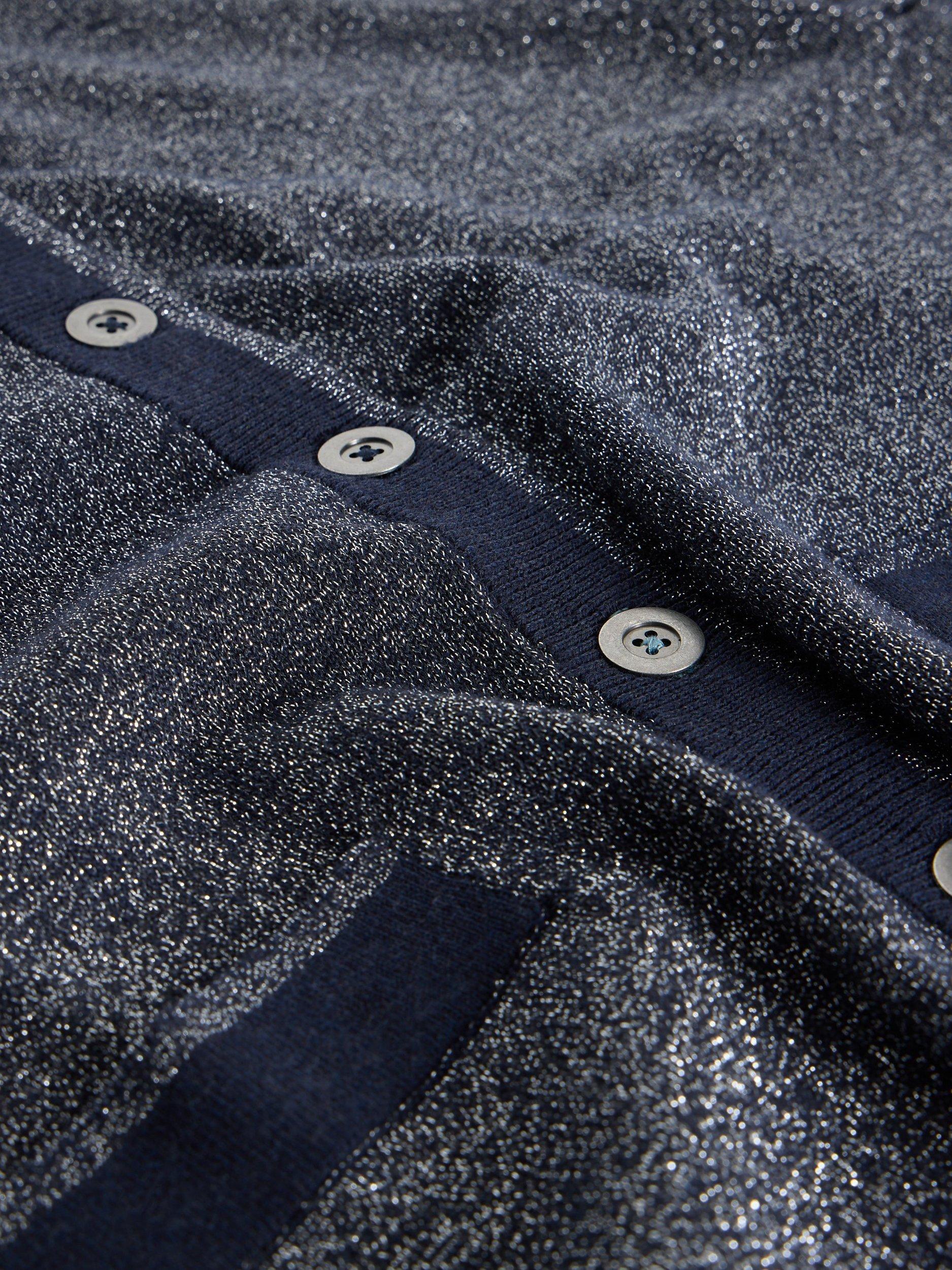 Product image 6 of 6, which shows White Stuff Charlotte Sparkle Cardigan, Dark Navy, 8