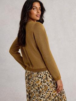 White Stuff Charlotte Sparkle Cardigan, Dark/Chart - view 2, Dark/Chart