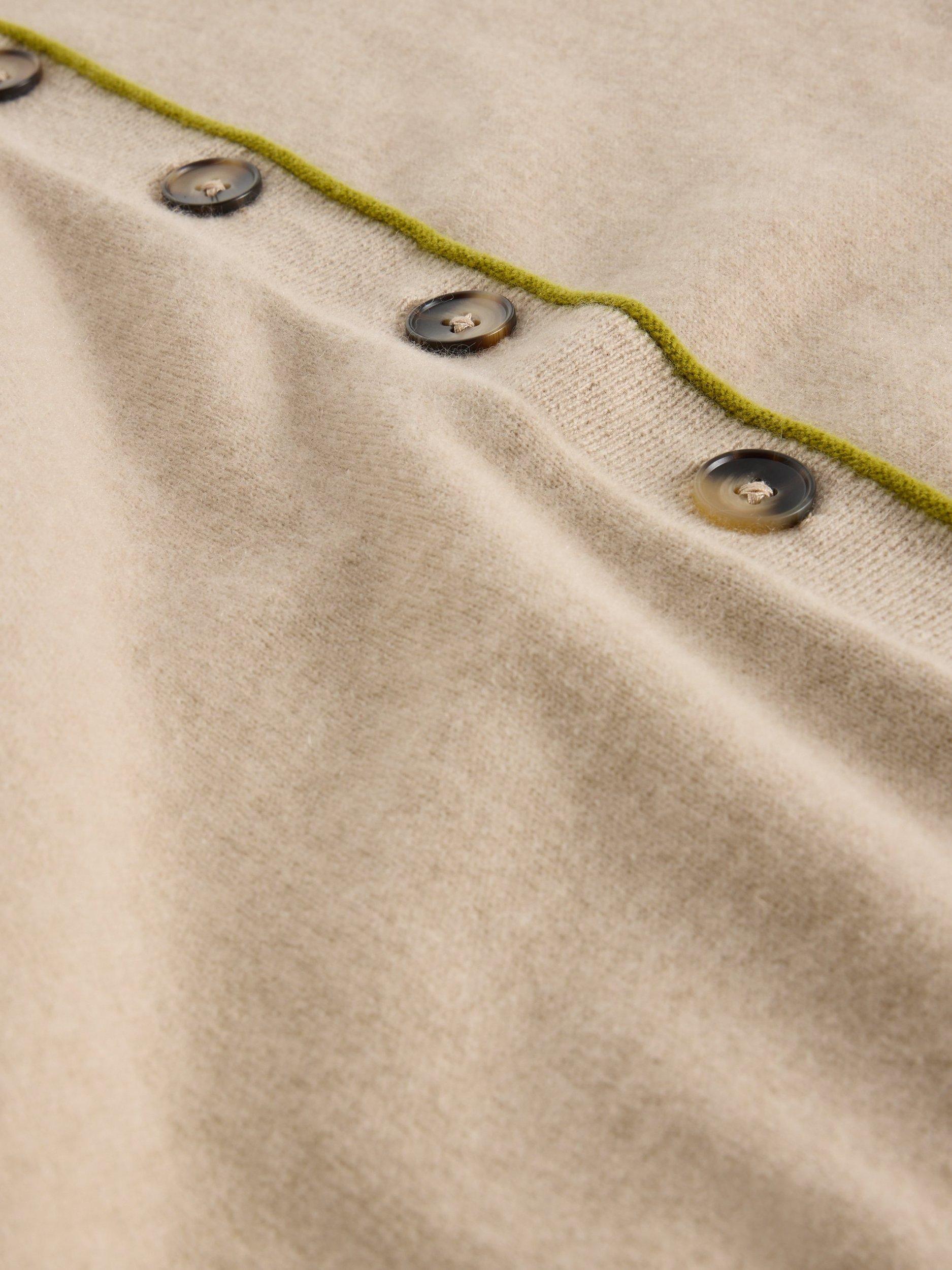 Product image 6 of 6, which shows White Stuff Kitty Pure Cashmere Cardigan, Light Natural, 14