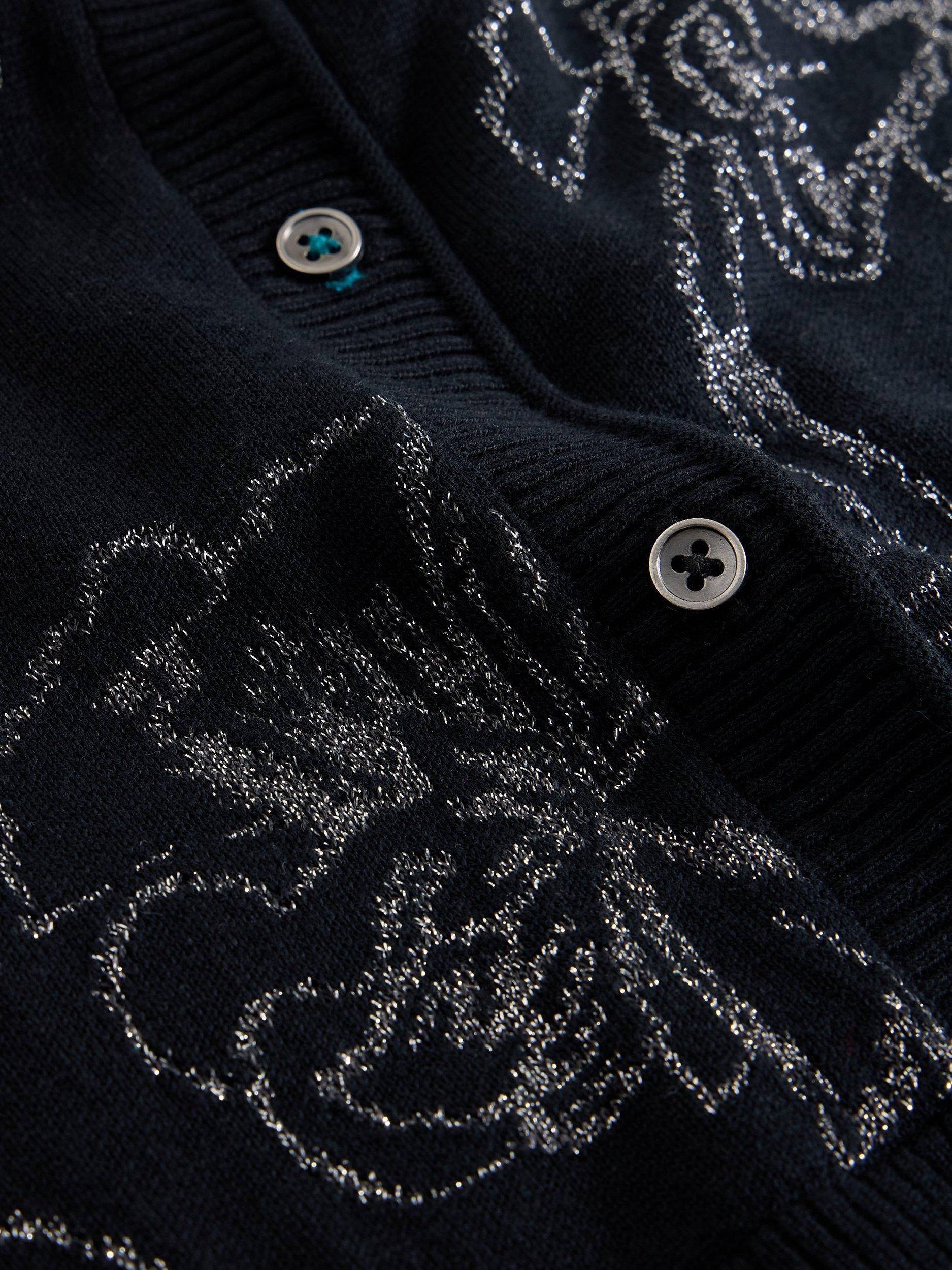 Product image 6 of 6, which shows White Stuff Lulu Floral Cardigan, Black/Multi, 6