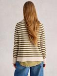 White Stuff Lulu Striped Organic Cotton Cardigan