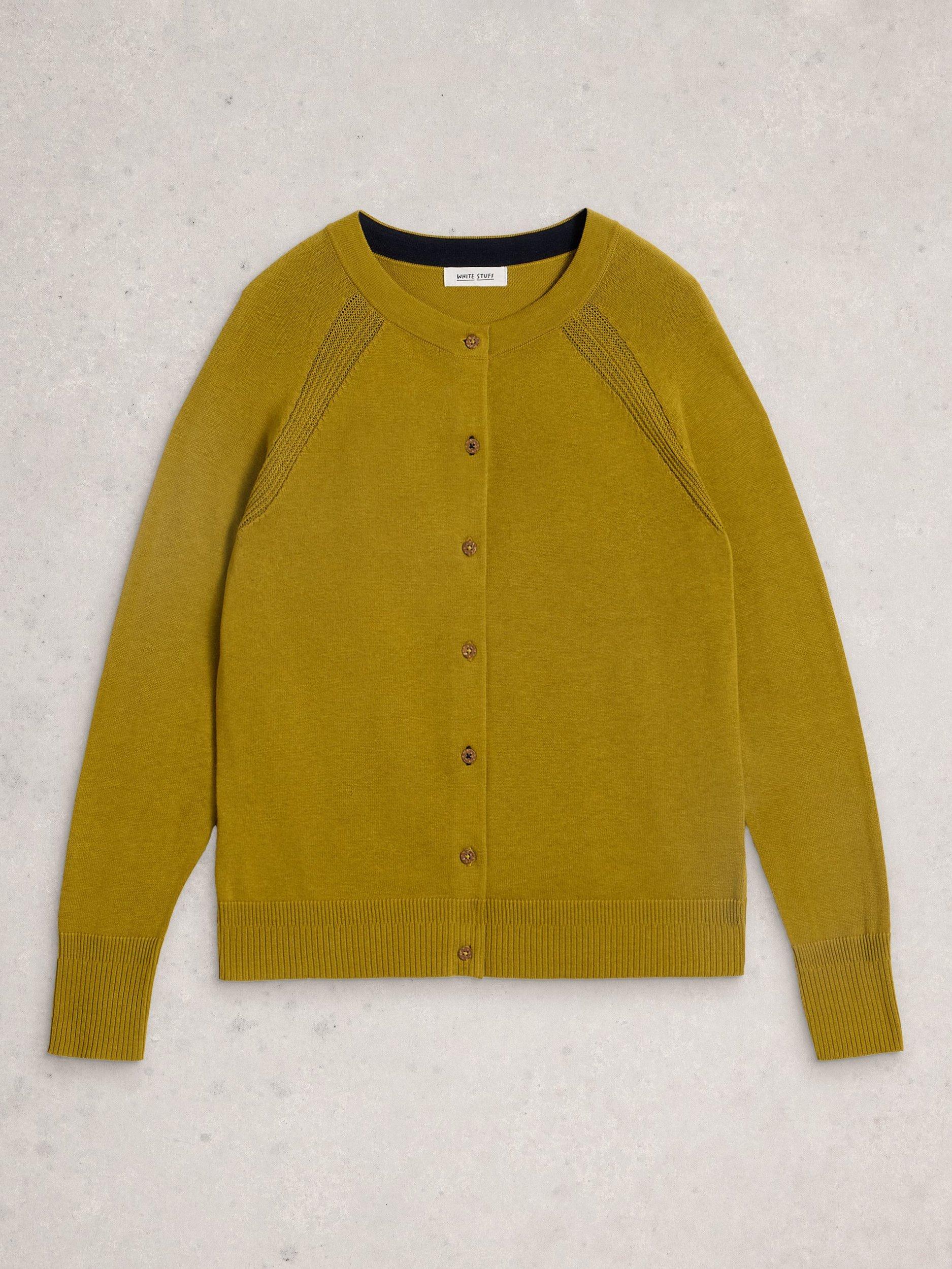 Product image 5 of 6, which shows White Stuff Lulu Fine Knit Crew Neck Cardigan, Mid Chart, 8