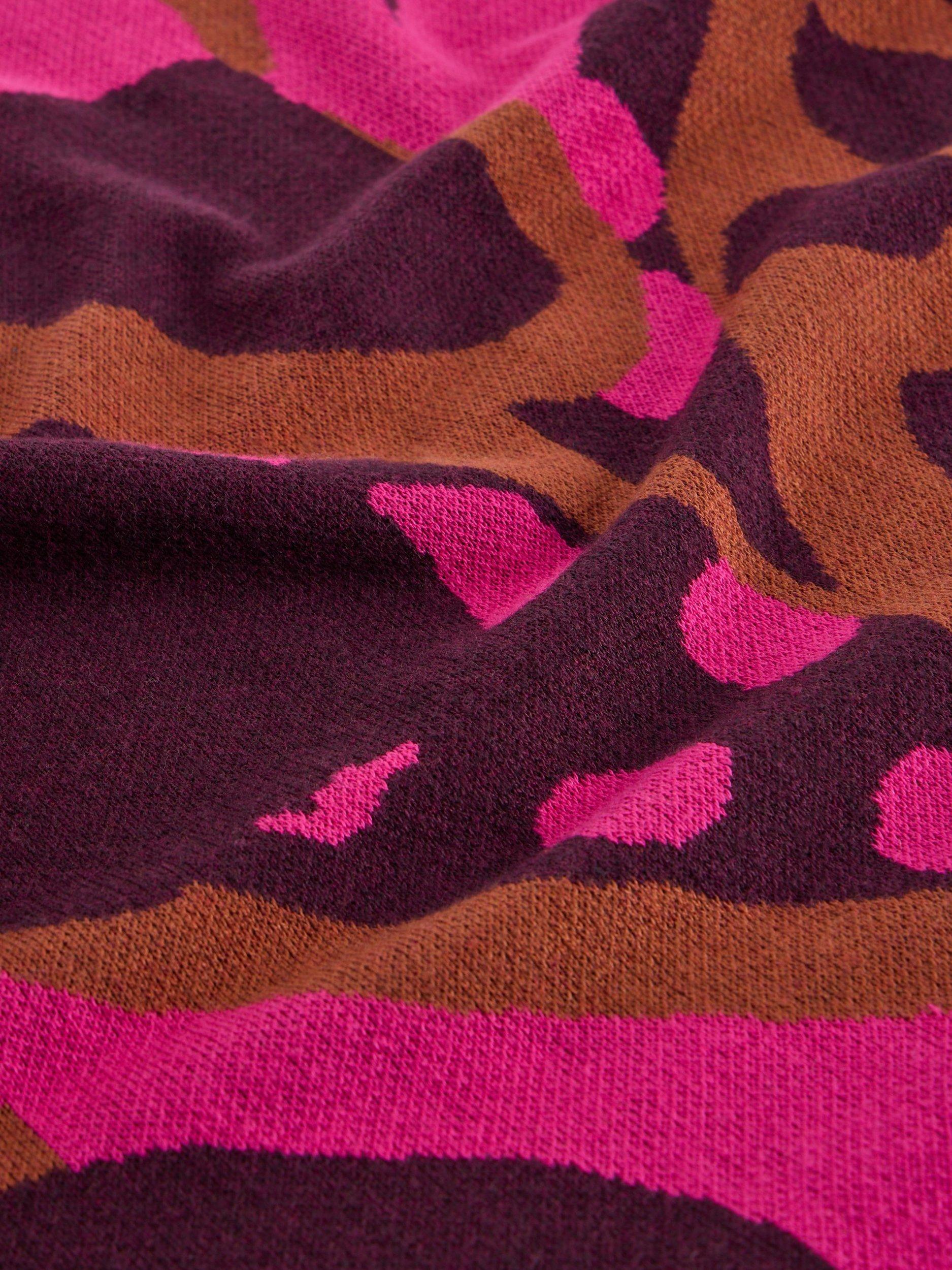 Product image 6 of 6, which shows White Stuff Olive Abstract Jumper, Plum/Multi, 10