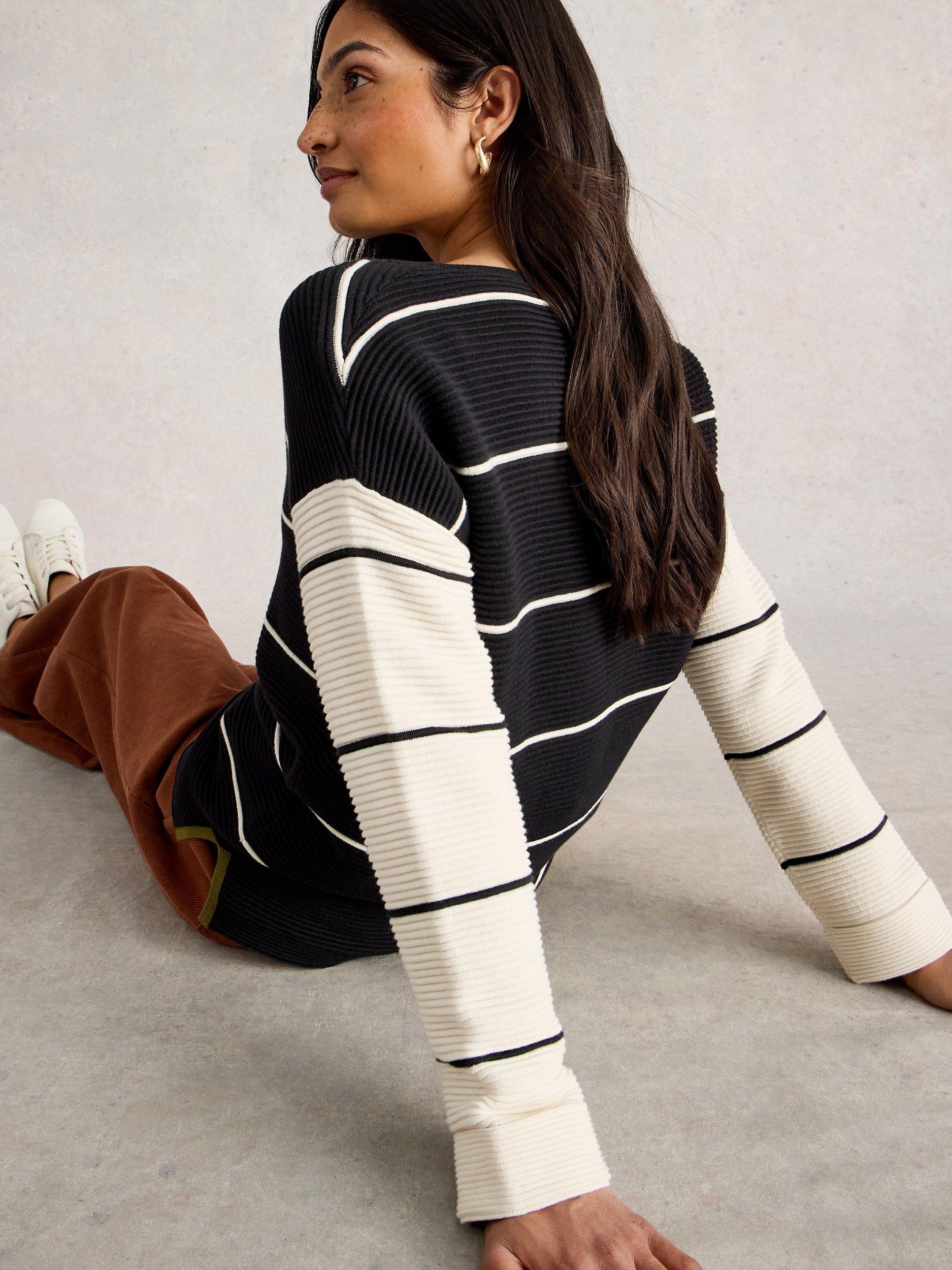 Product image 4 of 6, which shows White Stuff Jana Jumper, Black/Multi, 10