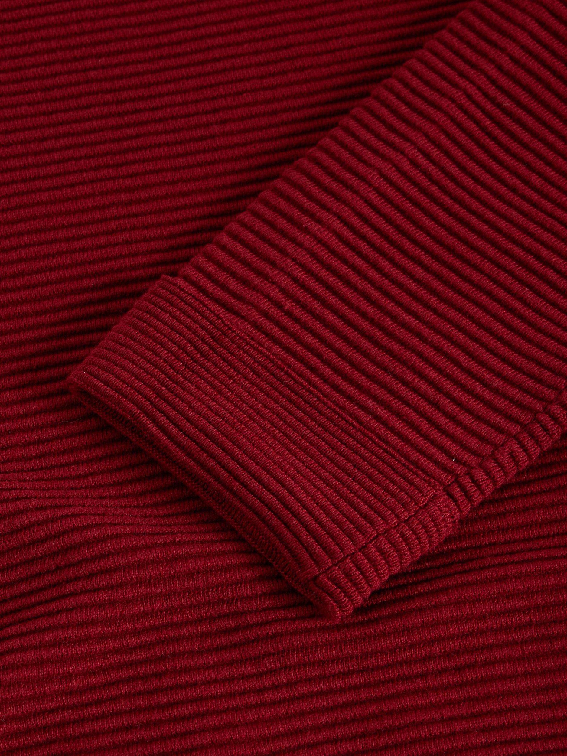 Product image 6 of 6, which shows White Stuff Jana Rib Pure Organic Cotton Jumper, Deep Red, 6
